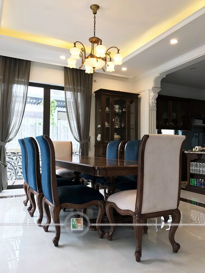 Thi công nội thất phòng ăn biệt thự Văn Giang Hưng Yên Thi công nội thất biệt thự Văn Giang Hưng Yên