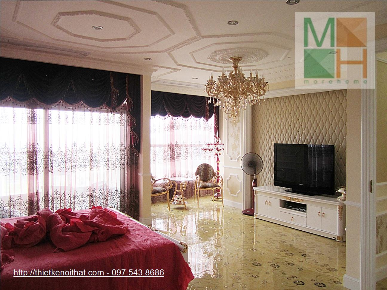 Thi công nội thất phong cách cổ điển nhà KeangNam